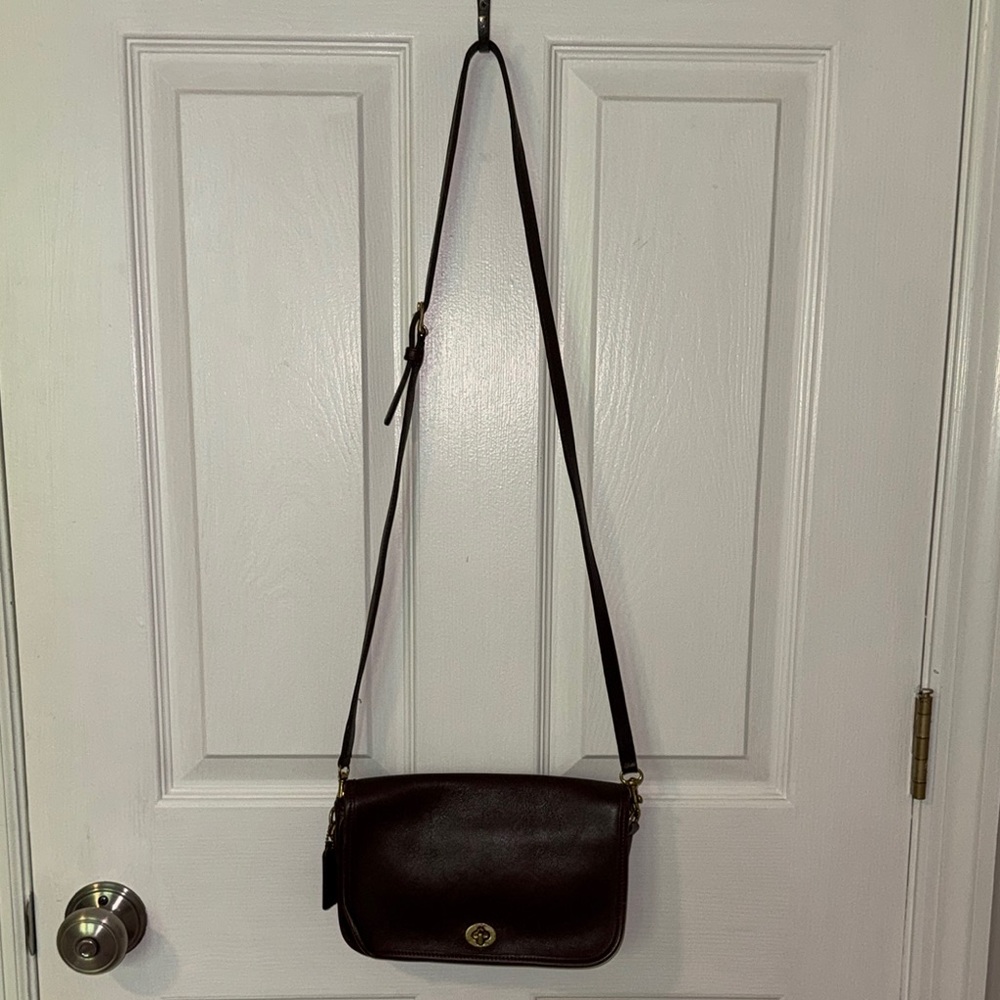 Vintage Brown Leather Coach Bag